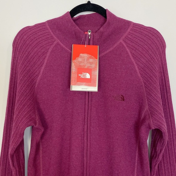 The North Face NWT MT. Tam Bordeaux Red Full Zip Sweater - Picture 2 of 9
